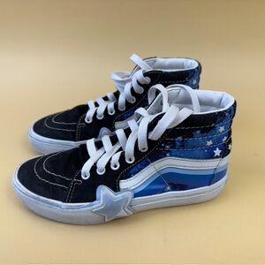 Vans Kids Sk8-Hi Rainbow Star Glow Galaxy High Top Sneakers !